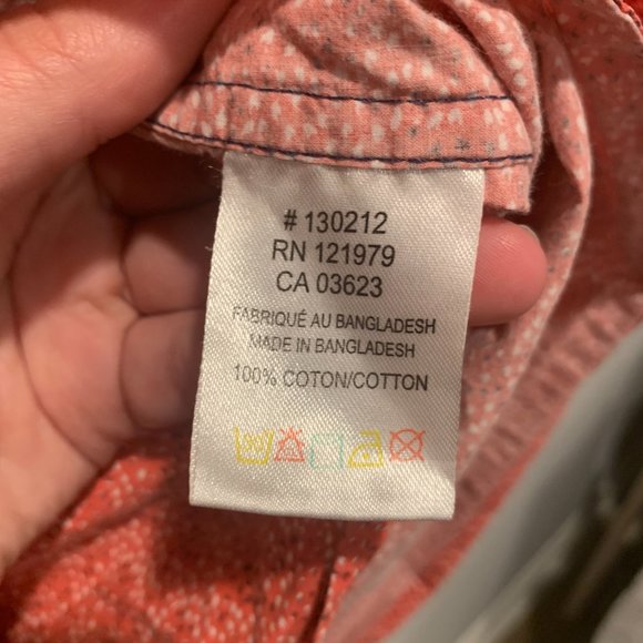 Red Patterned Projek Raw casual button up shirt, XL - Picture 5 of 5